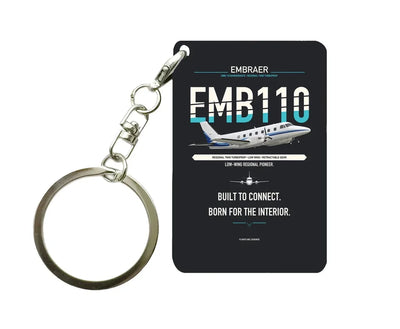 Embraer EMB 110 Bandeirante Key Chain design on black key chain