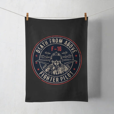 Fighter Jet 16 - Death From Above aviation design on soft absorbent cotton towel.
