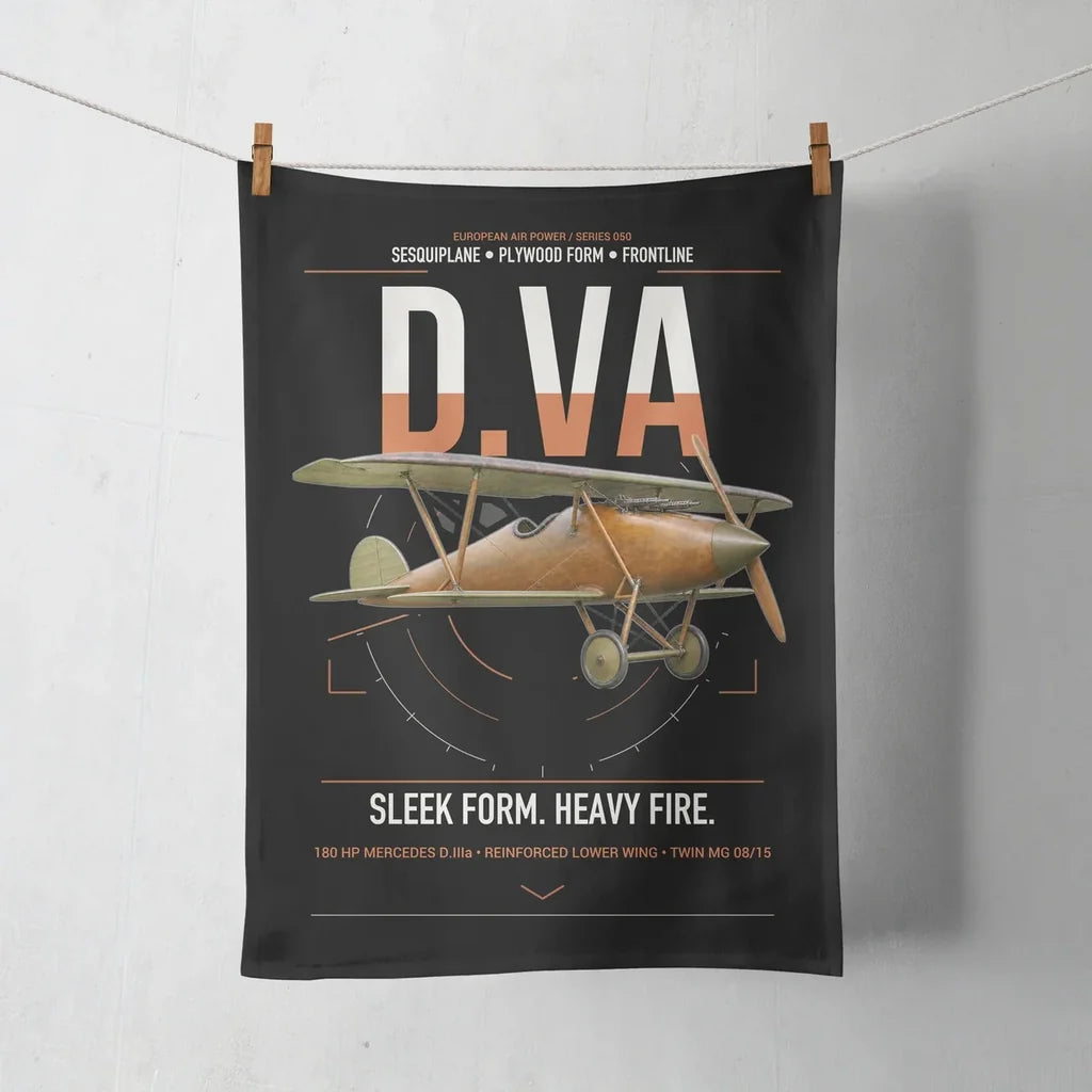 Albatros D.Va design on black towel