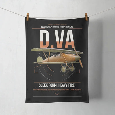 Albatros D.Va design on black towel