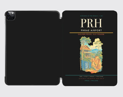 Phrae Airport (PRH) design on black ipad tablet case