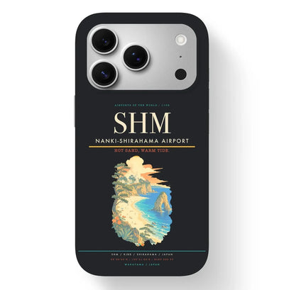 Shirahama Airport (SHM) design on black iPhone 17 Pro MagSafe case