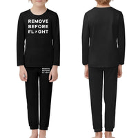 Thumbnail for Remove Before Flight children pajamas - Black