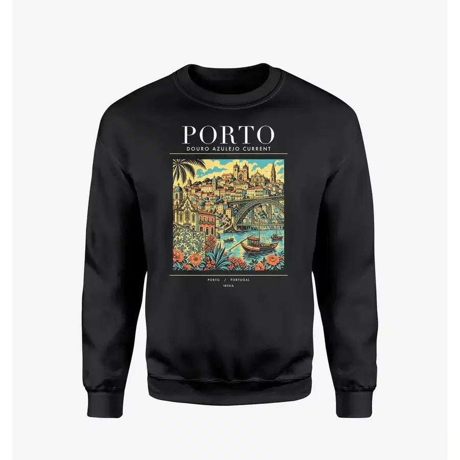 PORTO - Poster - Sweatshirt - Black