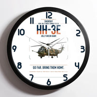 Thumbnail for Sikorsky HH-3E Jolly Green Giant design on white framed wall clock
