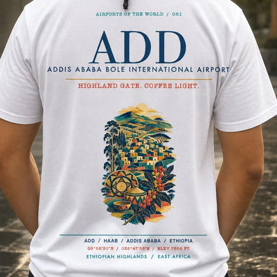 Addis Ababa Airport ADD double-side t-shirt design cover