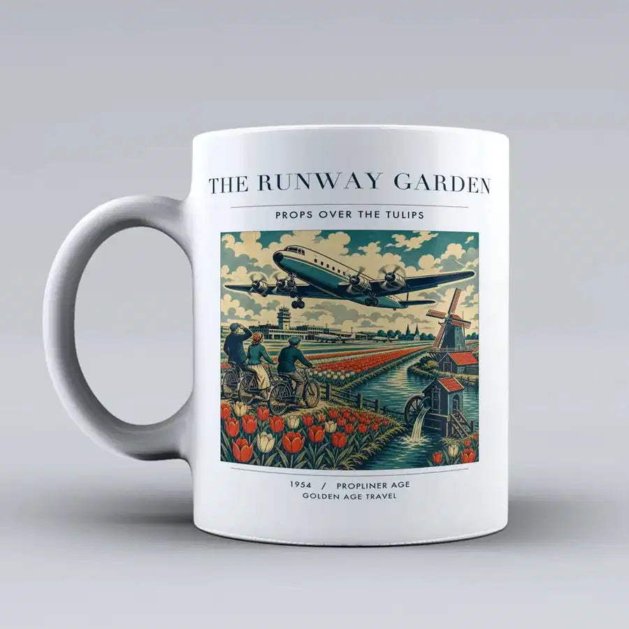 VINTAGE G4089 - The Runway Garden - Ceramic Mug design on white
