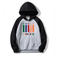 Thumbnail for Colourful Cabin Crew aviation design on colourful cotton blend colourful hoodie.