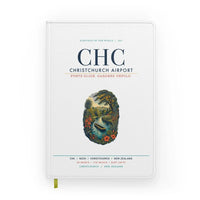 Thumbnail for Christchurch Airport (CHC) design on white notebook