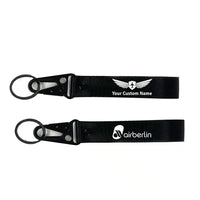 Thumbnail for airberlin aviation hawk-shaped key chain, durable metal alloy.