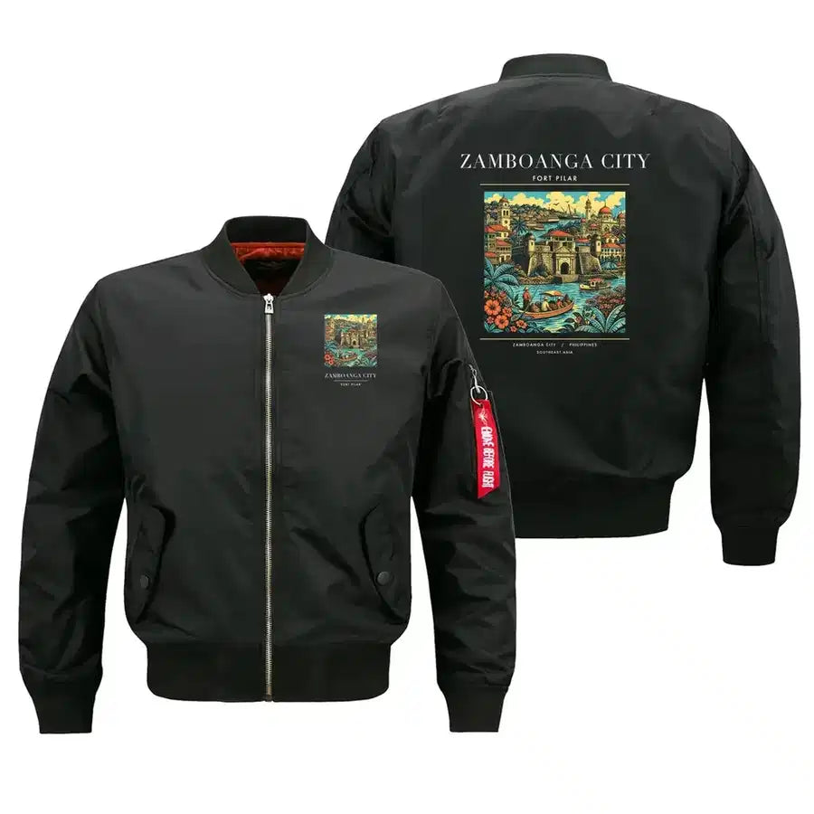 ZAMBOANGA CITY - Poster - Bomber Jacket - Black