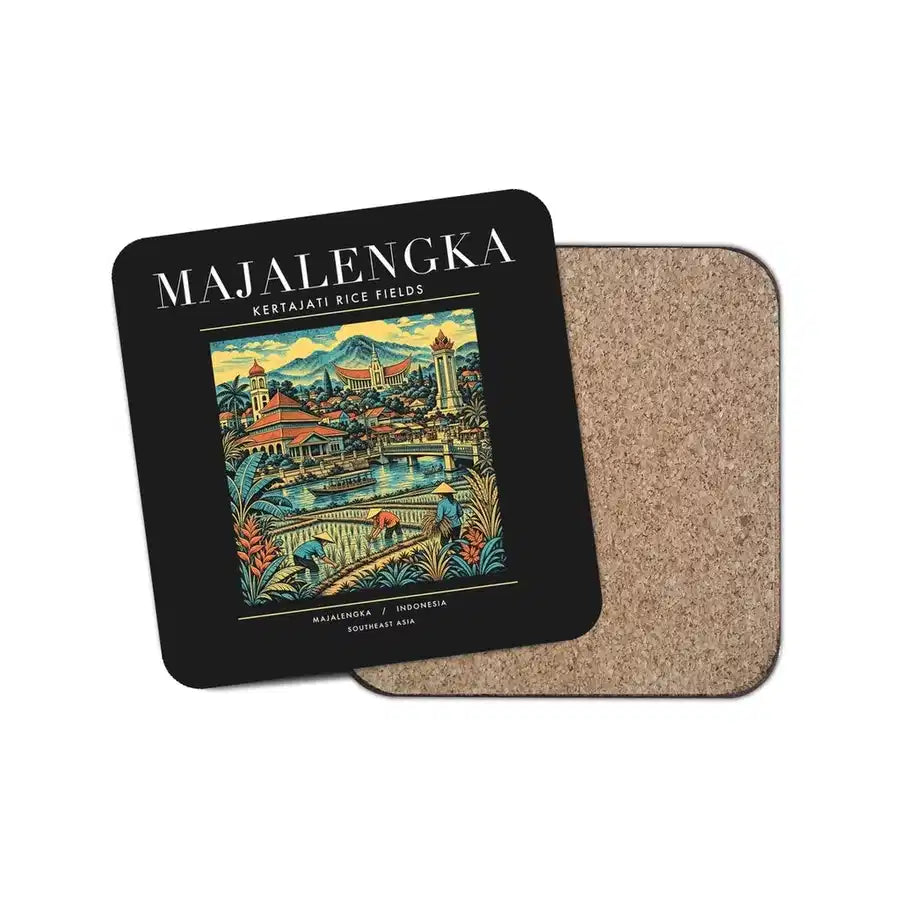 MAJALENGKA - Poster - Coaster - Black