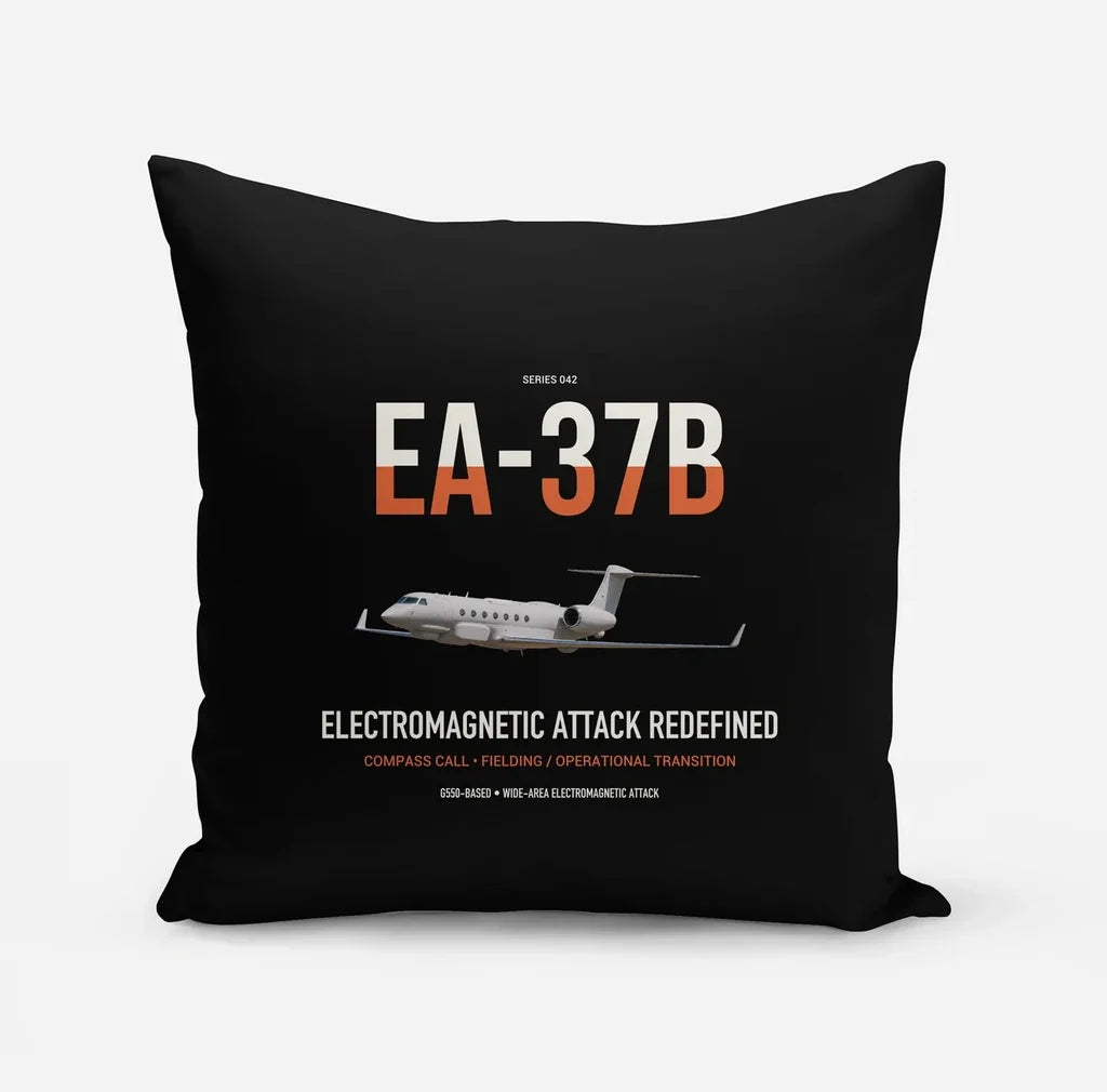 EA-37B Compass Call design on black pillow