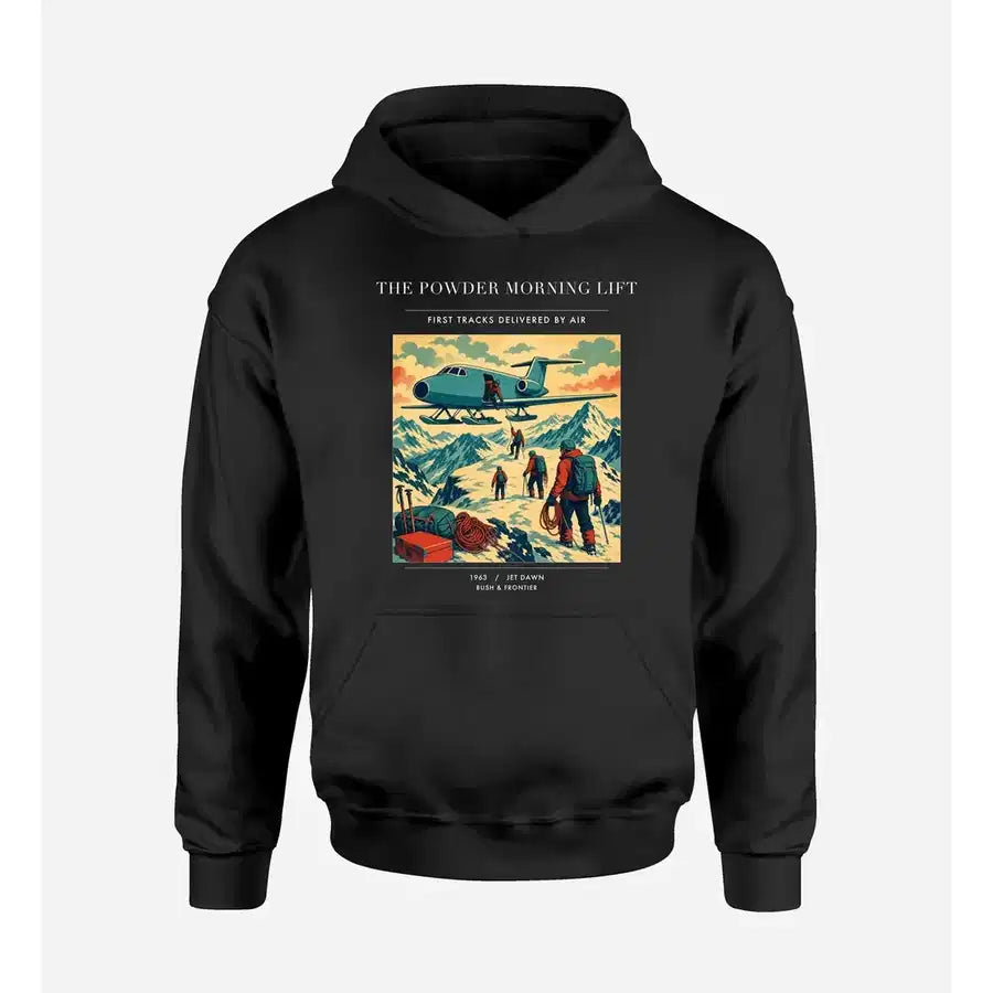 VINTAGE G4287 - The Powder Morning Lift - Premium Hoodie design on black premium