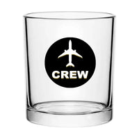 Thumbnail for Crew & Circle aviation design on whiskey glass, special-edition crystal cut.