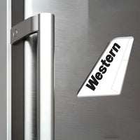 Thumbnail for Western Airlines aviation design tail magnet in 3D metal with magnetic back.