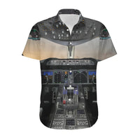 Thumbnail for Boeing 787 Cockpit aviation design printed on soft cotton shirt.