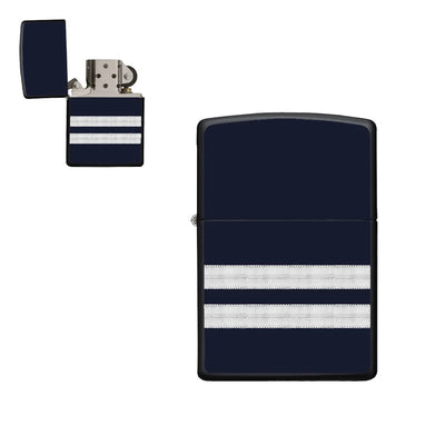 Pilot Epaulettes (Silver) 2 Lines aviation metal lighter in premium metal alloy.