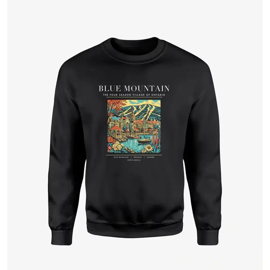 BLUE MOUNTAIN - Poster - Sweatshirt - Black