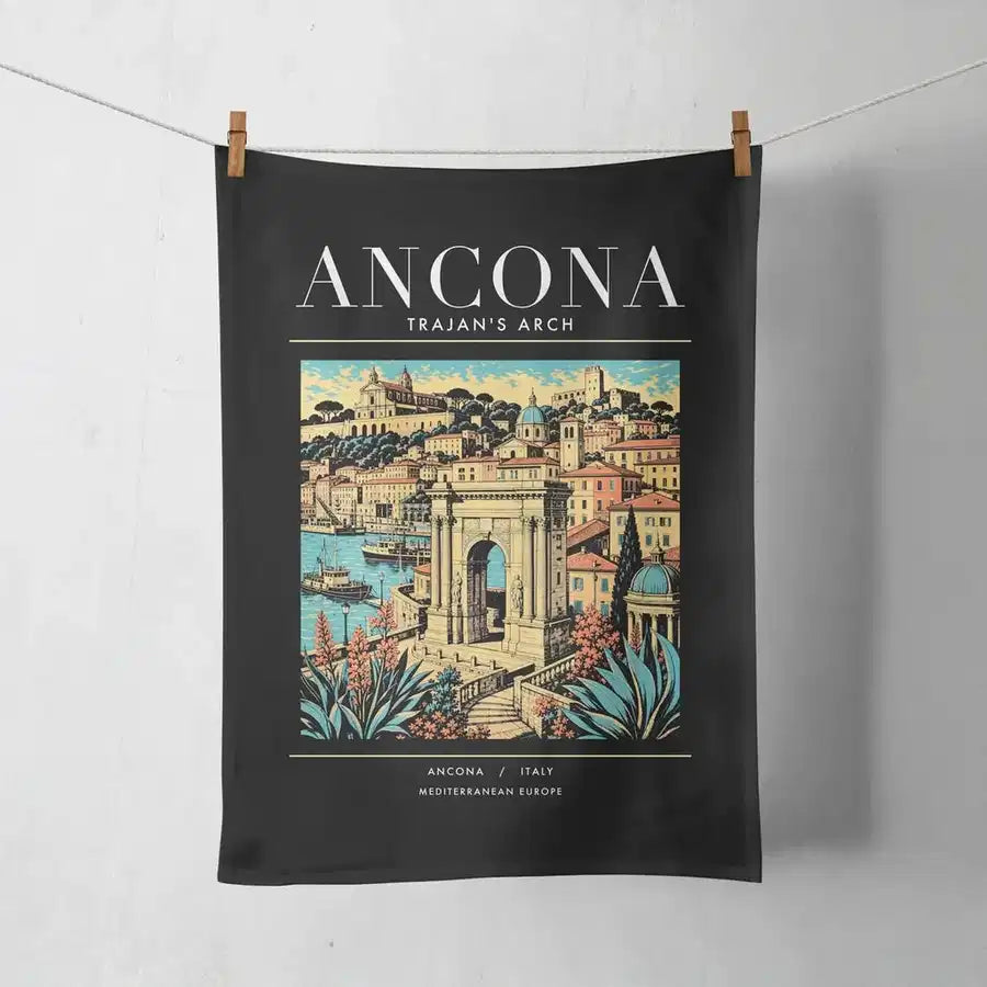 ANCONA - Poster - Towel - Black