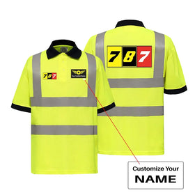 Flat Colourful 787 Reflective Polo T-Shirts