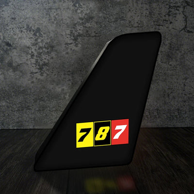 Flat Colourful 787 Led Aircraft Tail aviation themed 3D aircraft tail lamp, premium acrylic with LED.