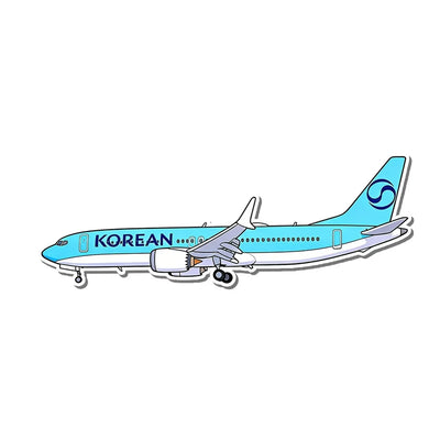 Korean Air Boeing 737 aviation design airplane sticker in weather-resistant vinyl.