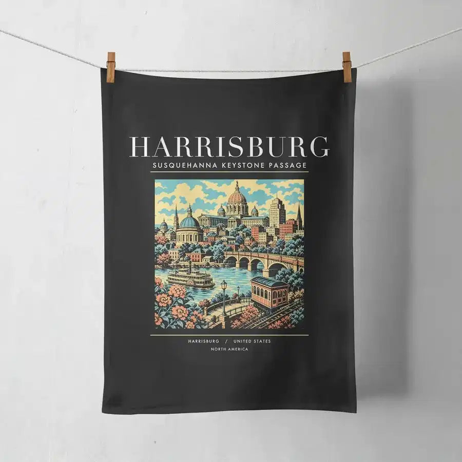 HARRISBURG - Poster - Towel - Black
