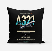 Thumbnail for Airbus A321 design on black pillow