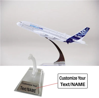 Airbus A380 (Original Livery) Airplane Model (16CM) aviation themed 16-18cm scale model aircraft, diecast metal.