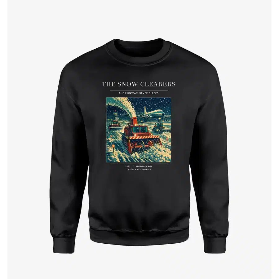 VINTAGE G4105 - The Snow Clearers - Designed Sweatshirts design on black