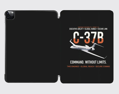 C-37B Global Command Link design on black ipad tablet case