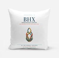 Thumbnail for Birmingham Airport (BHX) design on white pillow