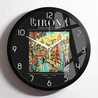 Thumbnail for GIRONA - Poster - Wall Clock Framed - Black