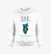 Thumbnail for Cleveland Hopkins International Airport (CLE) design on white sweatshirt