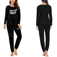 Thumbnail for The Boeing 767 women pajamas - Black