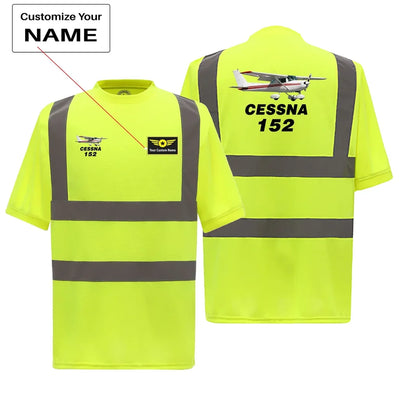 The Cessna 152 aviation design printed on soft cotton reflective T-shirt.