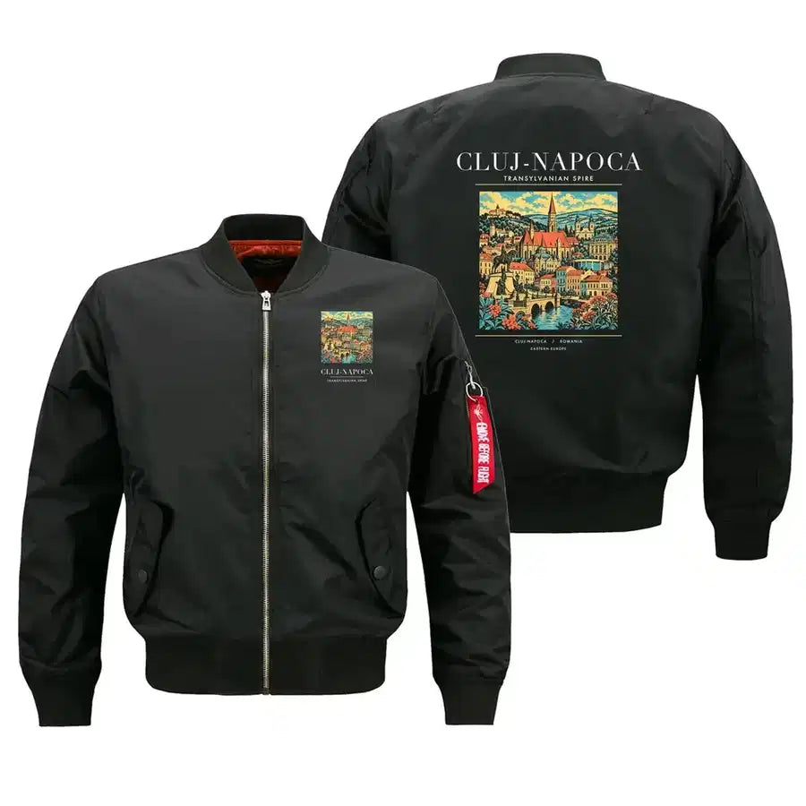 CLUJ-NAPOCA - Poster - Bomber Jacket - Black