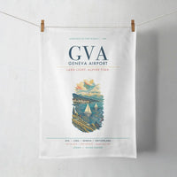 Thumbnail for Geneva Airport (GVA) design on white towel