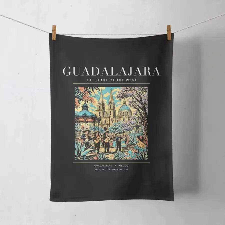GUADALAJARA - Poster - Towel - Black