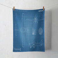 Thumbnail for Super Propeller Details aviation design on soft absorbent cotton towel.