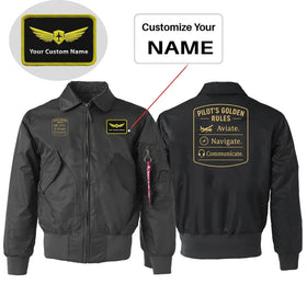 Pilot's Golden Rules Embroidered Patch Attachable Jackets