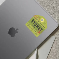 Thumbnail for SYDNEY Airplane Boarding Pass aviation design sticker in weather-resistant vinyl.