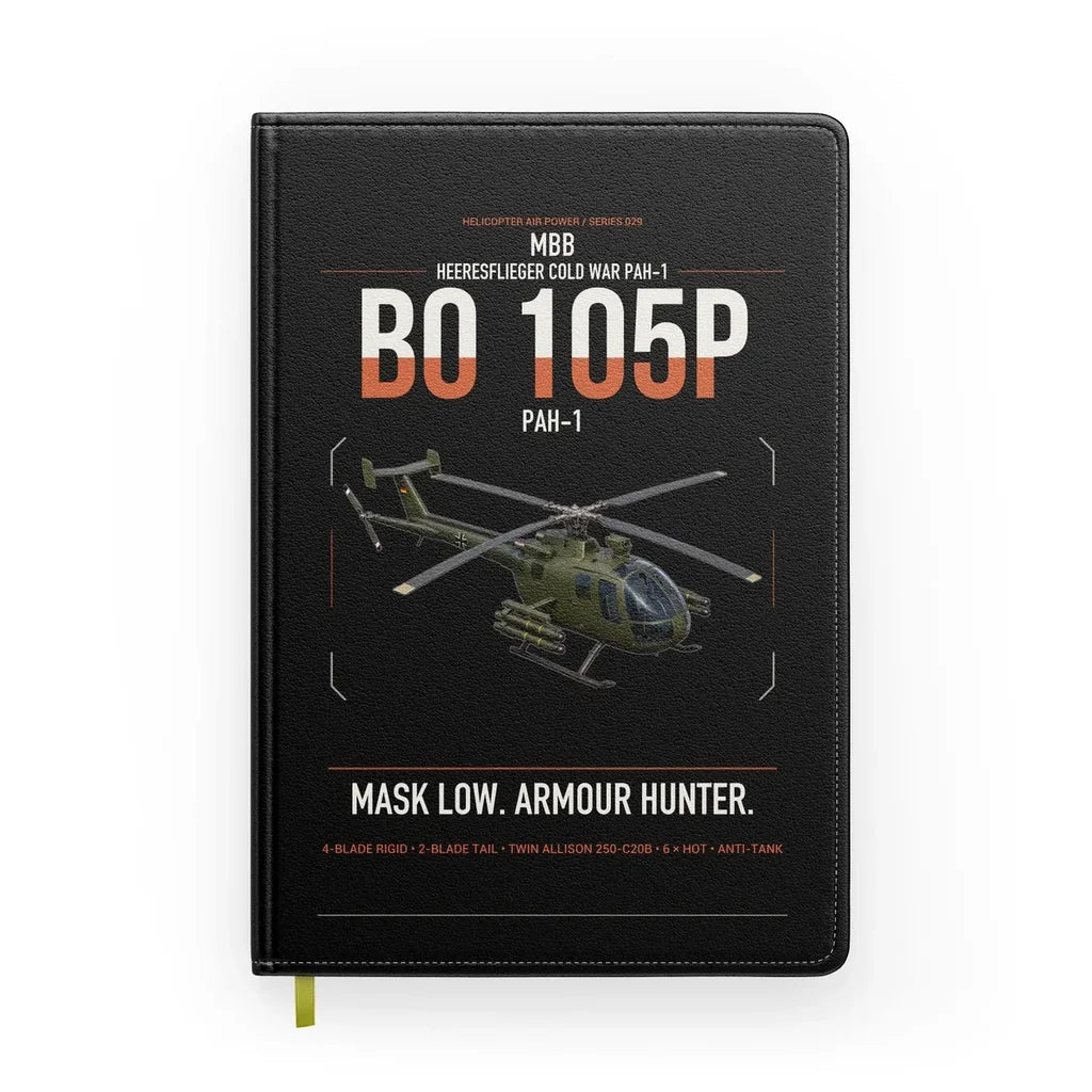 MBB BO 105P PAH-1 design on black notebook