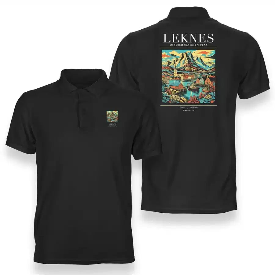 LEKNES - Poster - Double-Side Polo - Black