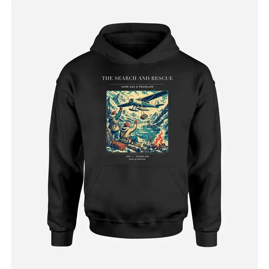 VINTAGE G4052 - The Search And Rescue - Premium Hoodie design on black premium