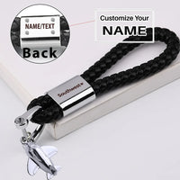 Thumbnail for Southwest Airlines aviation design on premium leather car leather car key chain.