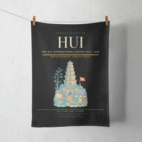 Thumbnail for Phu Bai International Airport (HUI) design on black towel
