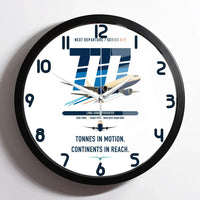 Thumbnail for Boeing 777F design on white framed wall clock