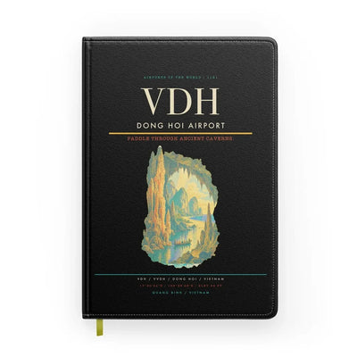 Dong Hoi Airport (VDH) design on black notebook